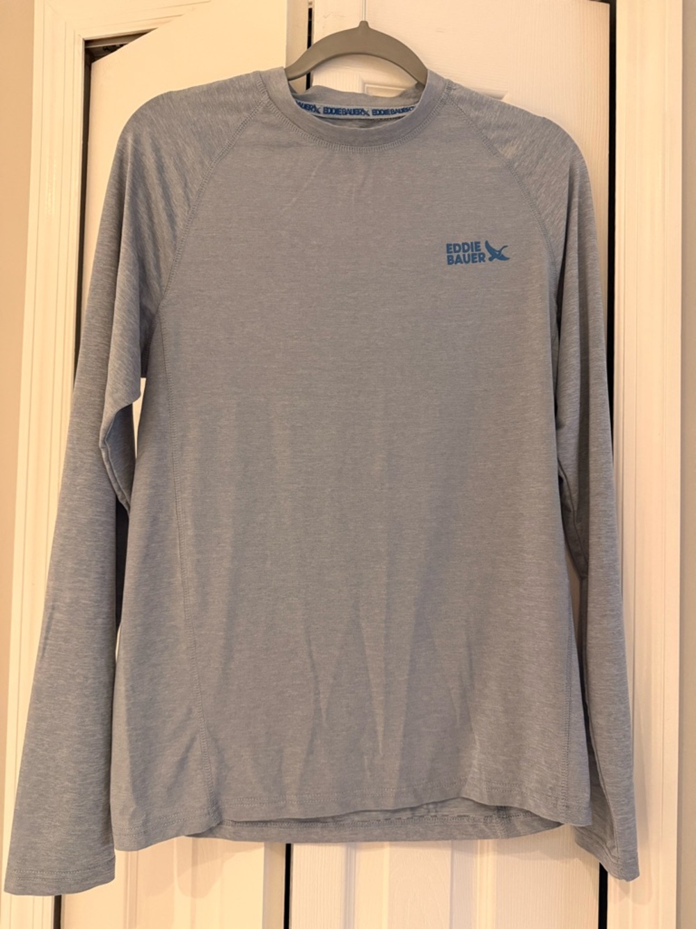 Eddie Bauer Light Blue Long Sleeve Crew Neck Shirt